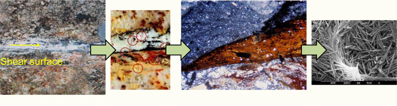 Kaolin-rich zones